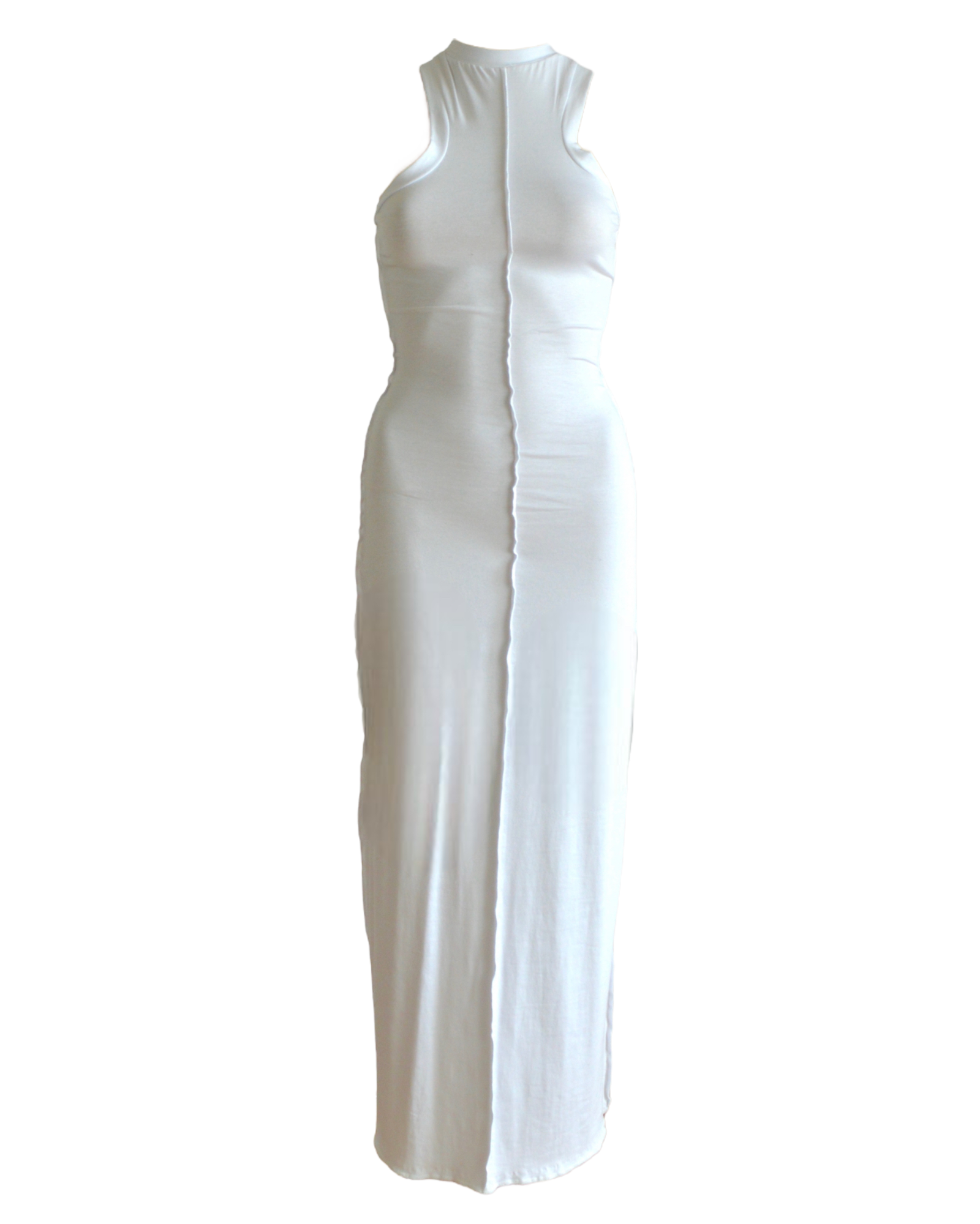tanktop maxi dress in white – gyaltsen earth