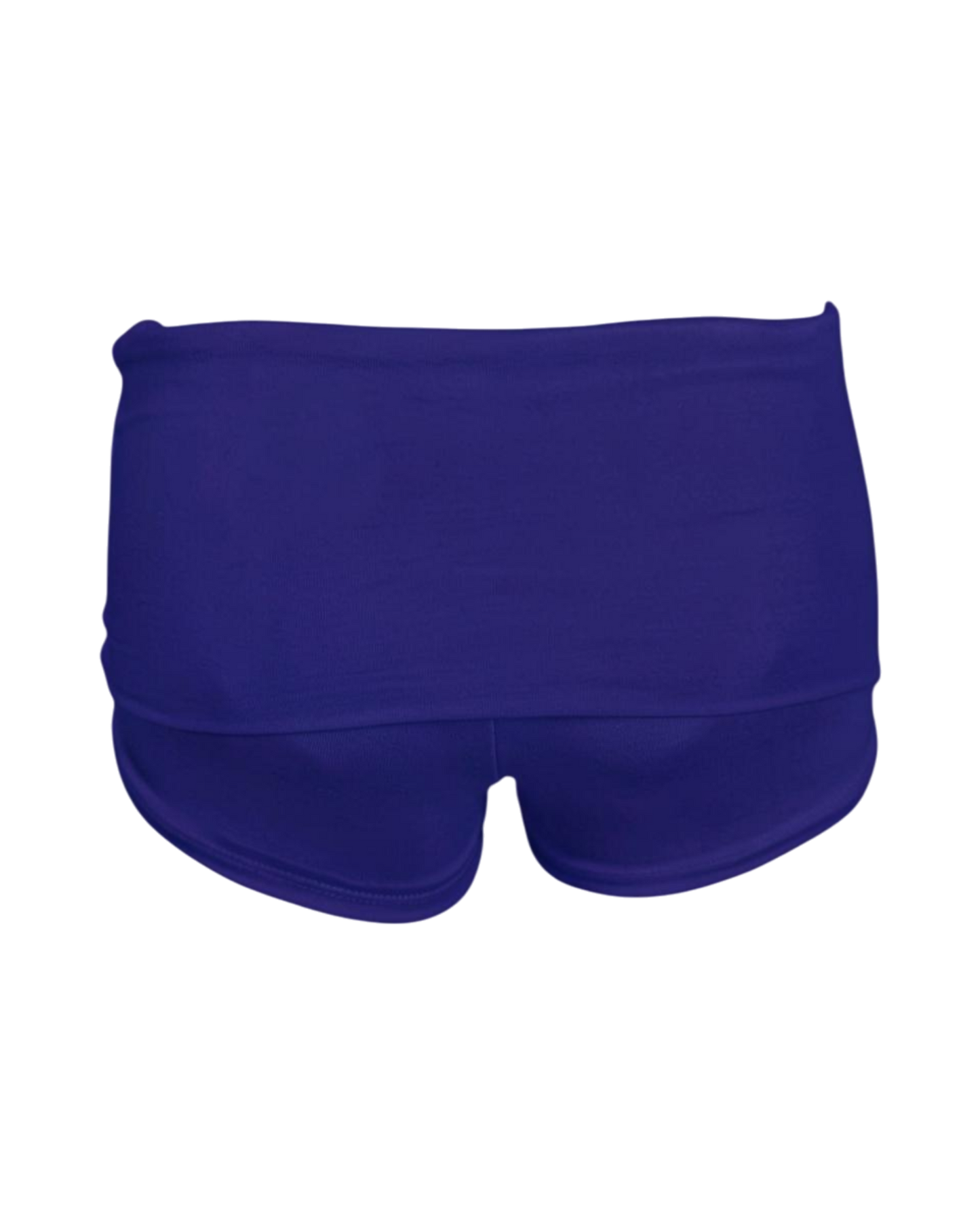 foldover mini shorts / blueberry