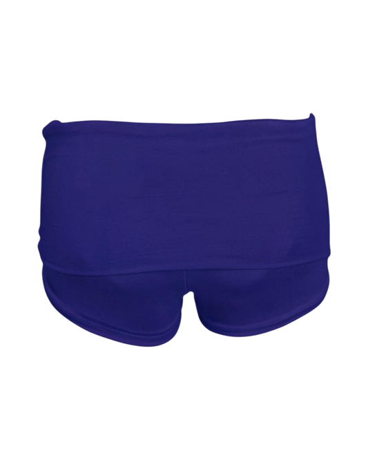 foldover mini shorts / blueberry