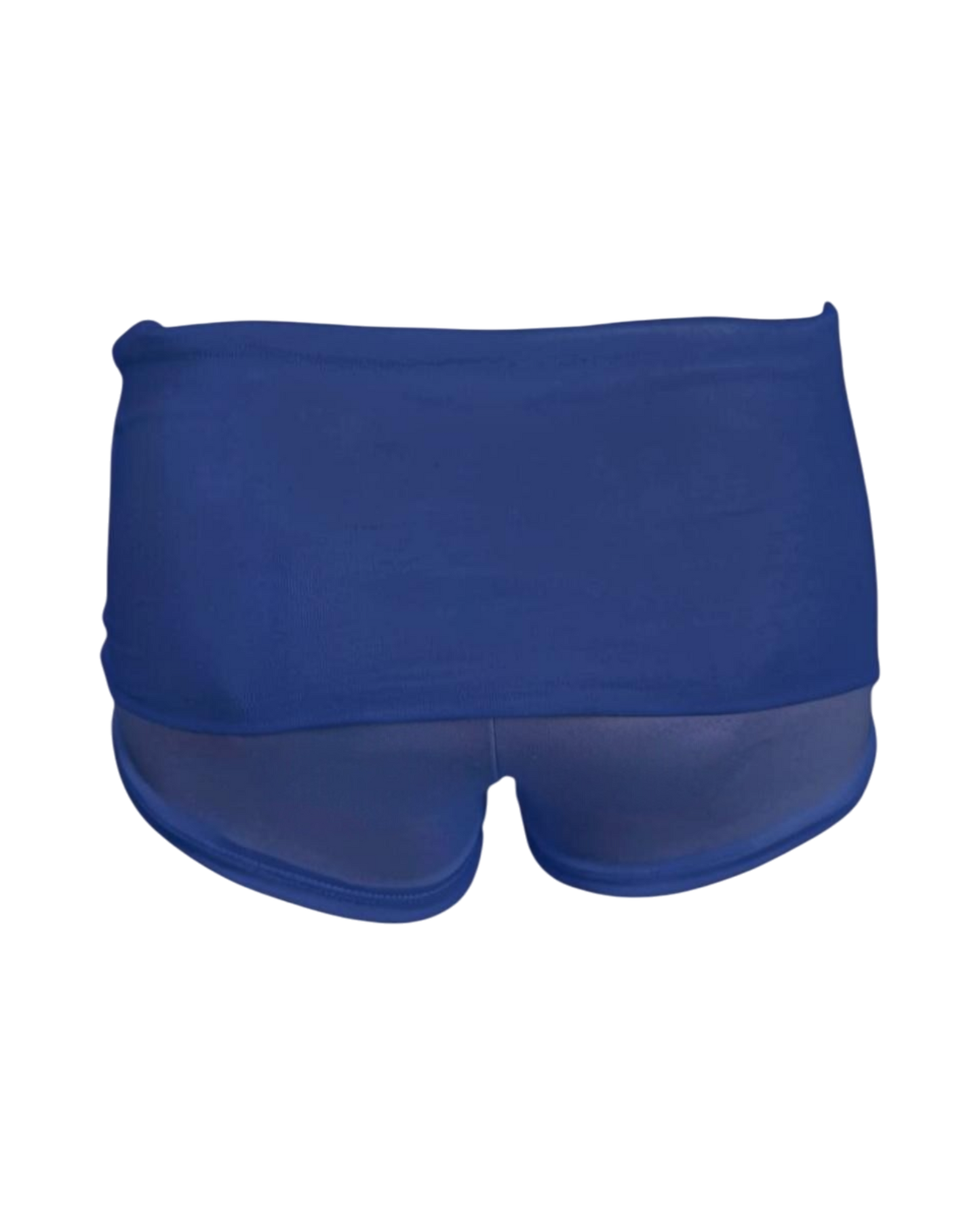 foldover mini shorts / captain blue