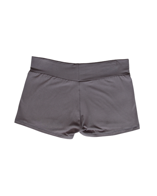 simple mini short / charcoal grey