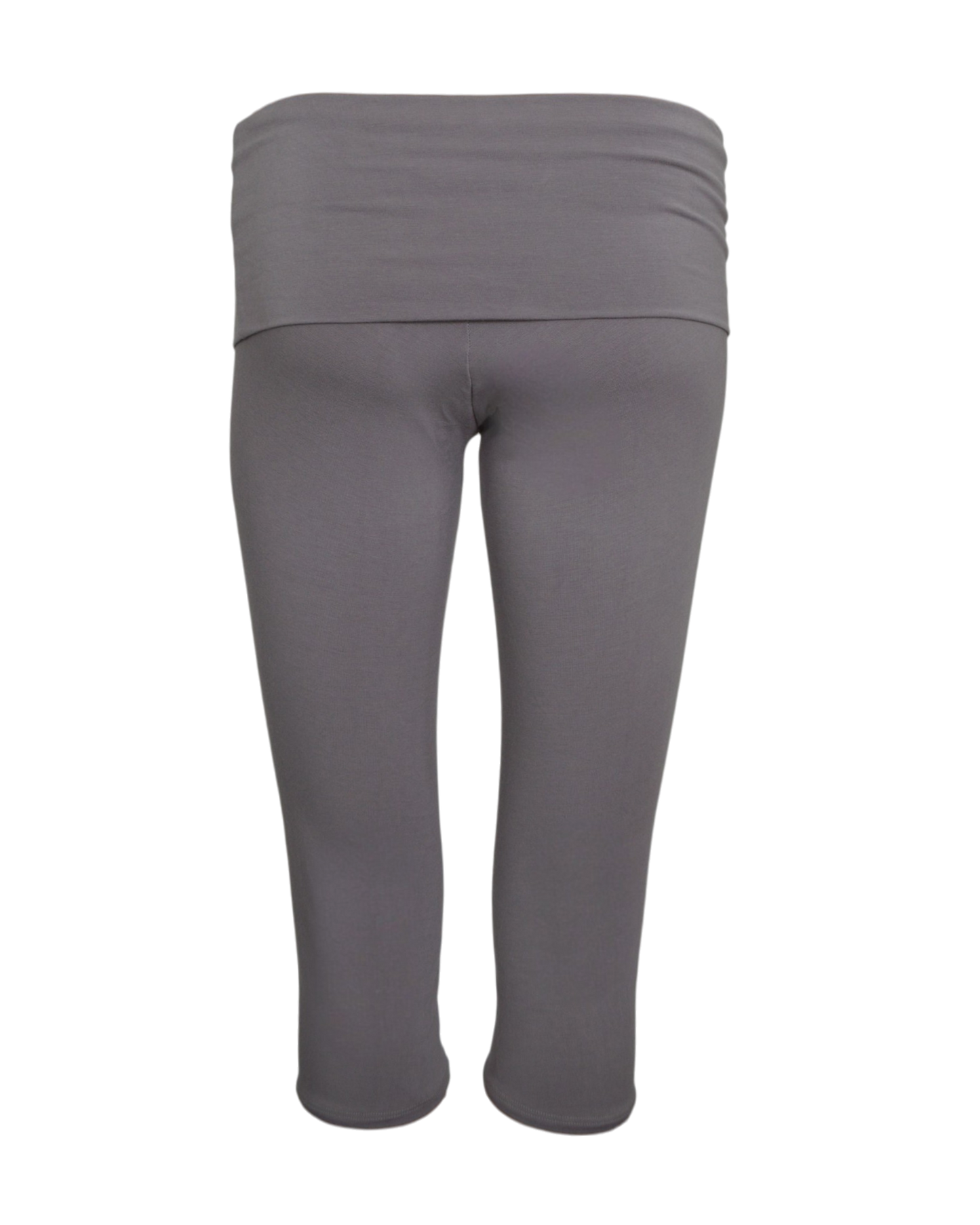 foldover capri legging / charcoal grey