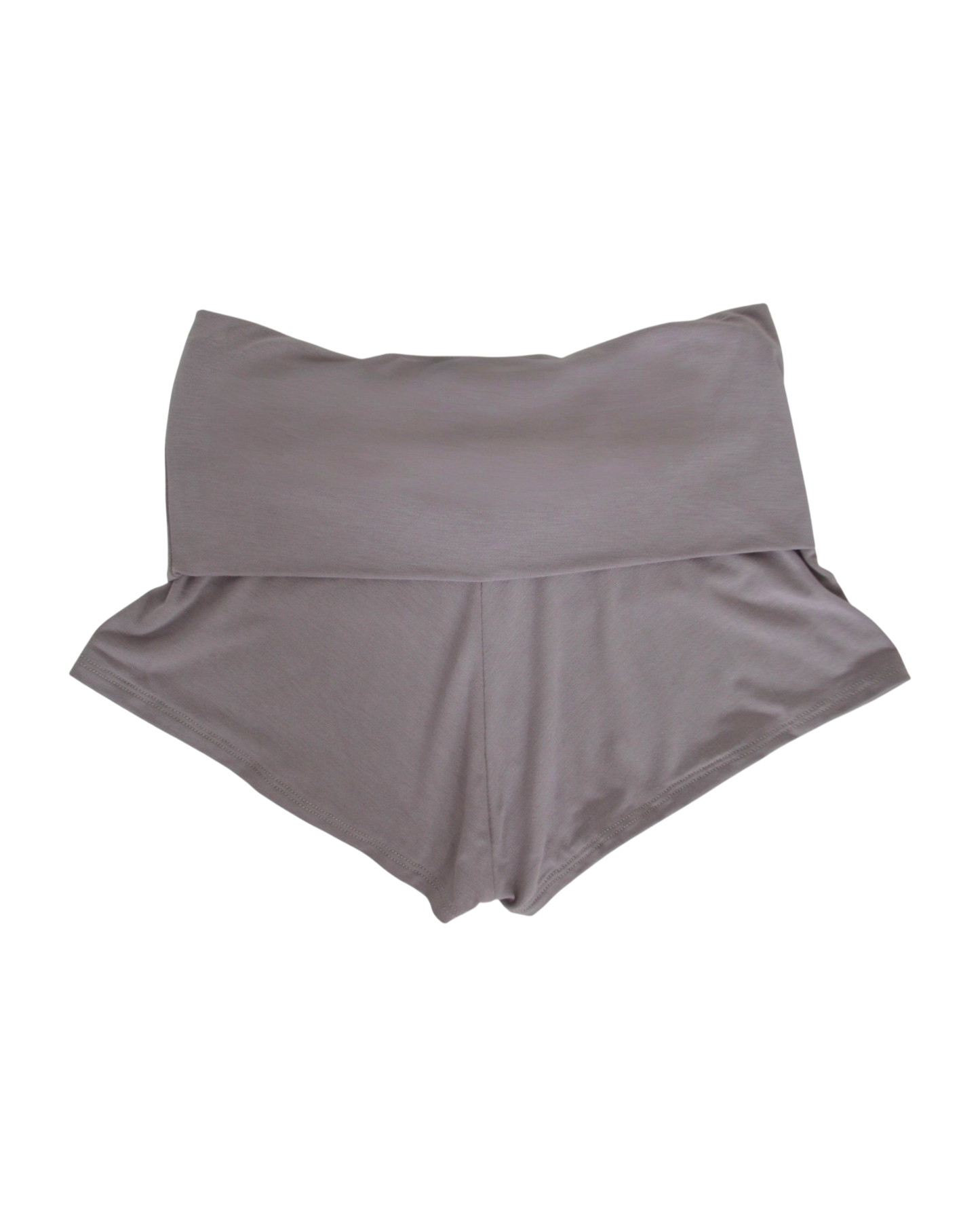 foldover mini shorts / charcoal grey