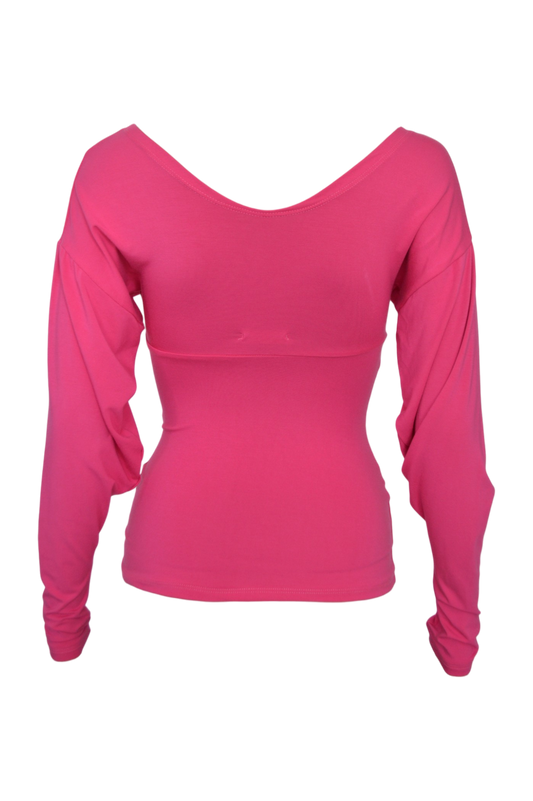 gibbon top / fuschia