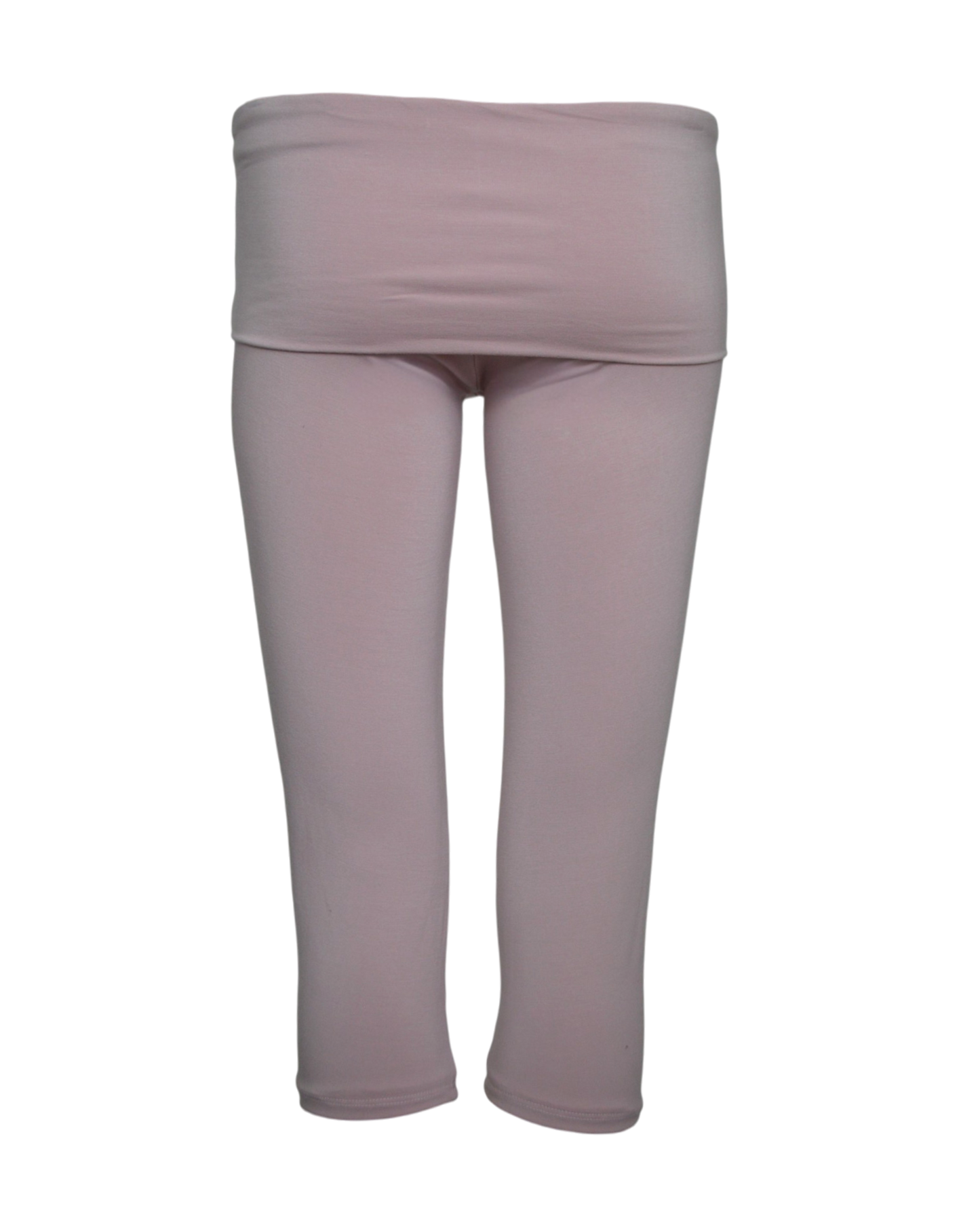foldover capri legging / blush pink
