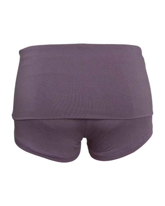foldover mini shorts / purple mauve