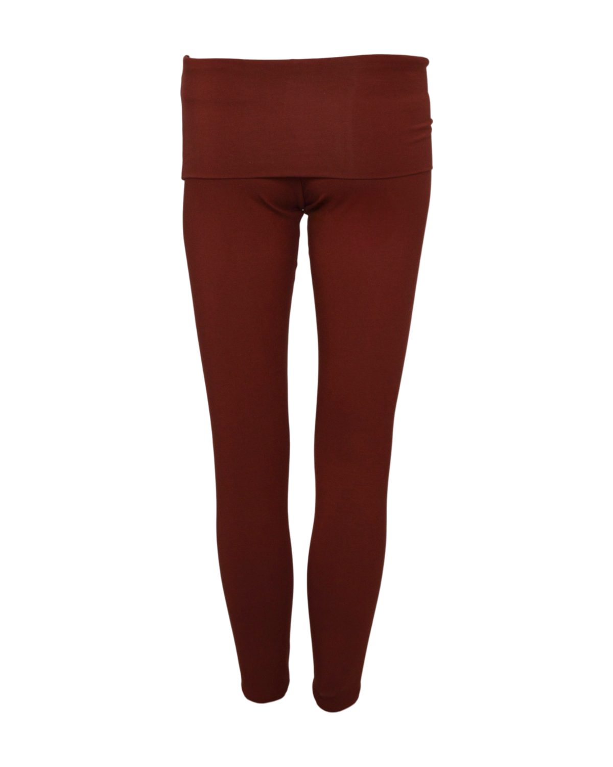 foldover leggings / copper red