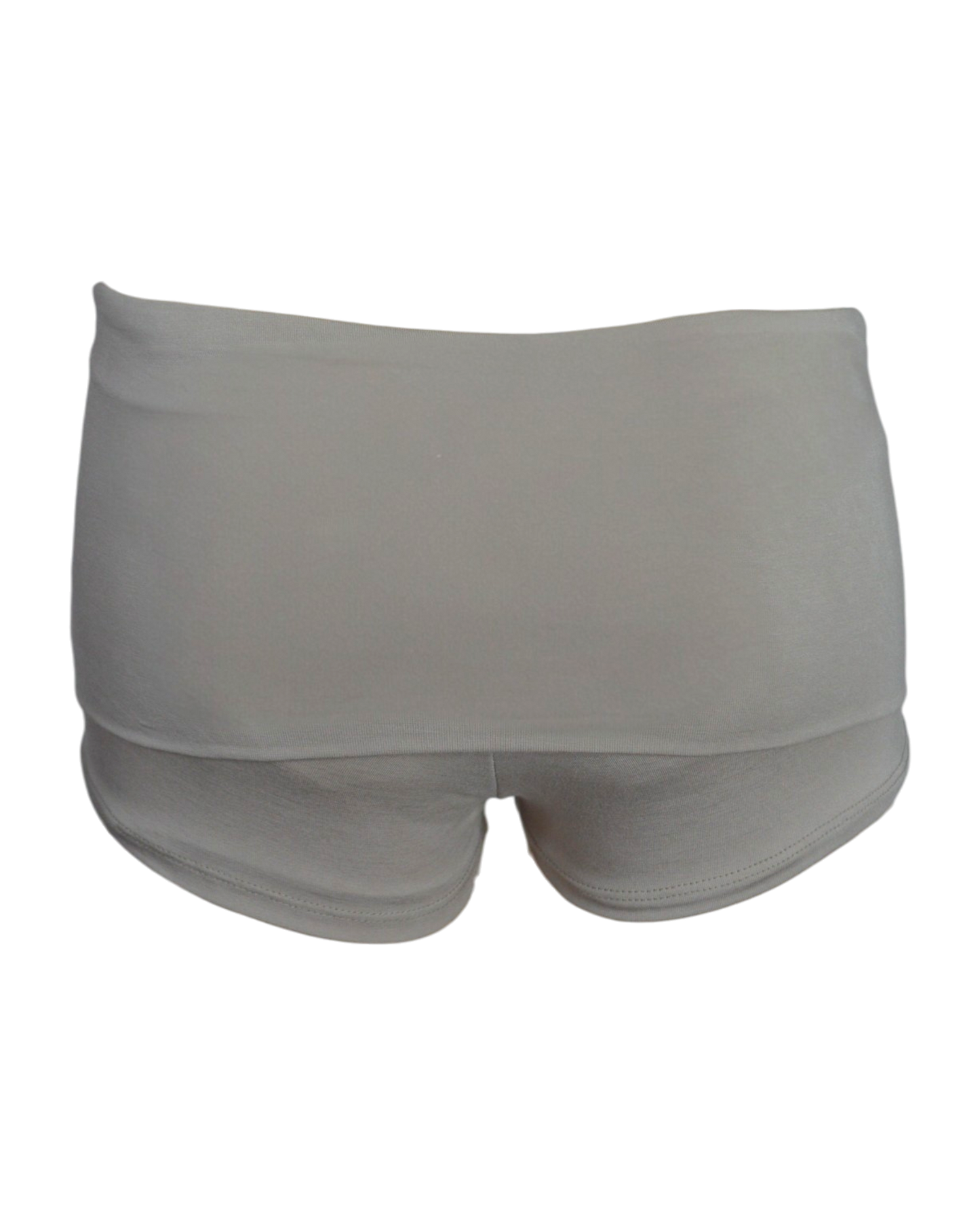 foldover mini shorts / stone