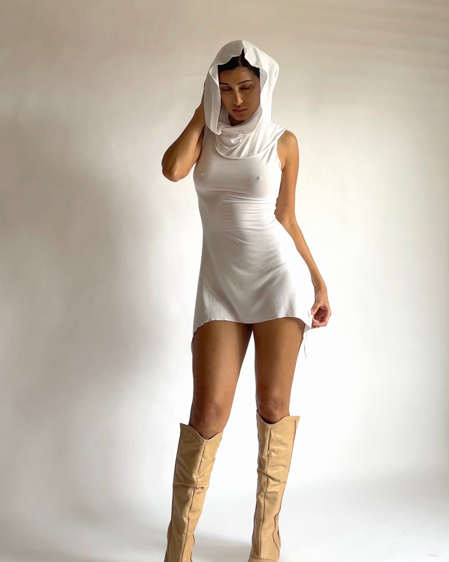 Gladiatrix-Minikleid in Weiß