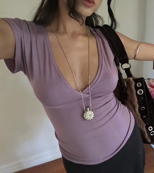 acrobat top / purple mauve