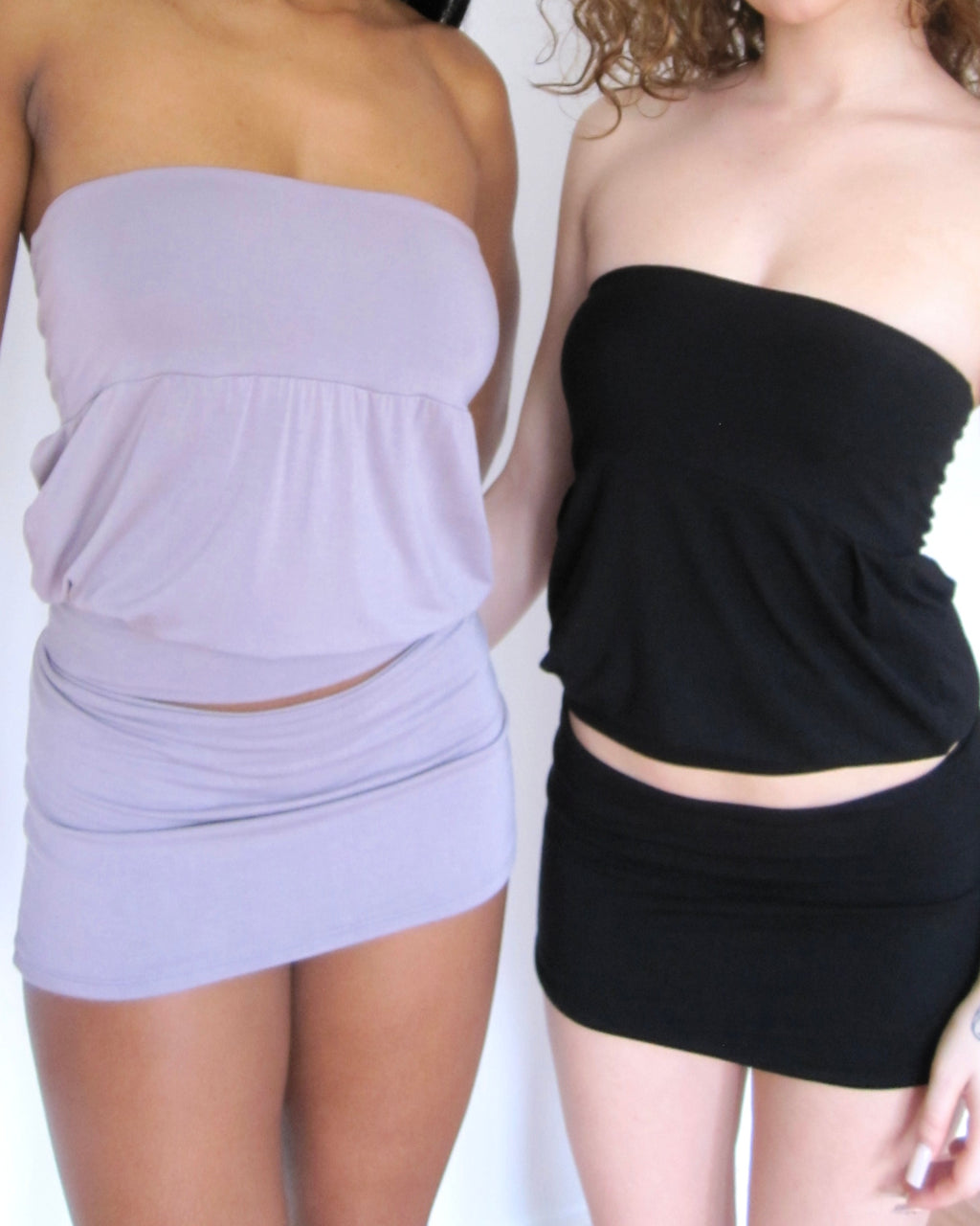 bubble tube top / black
