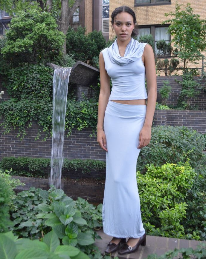 simple maxi skirt / black
