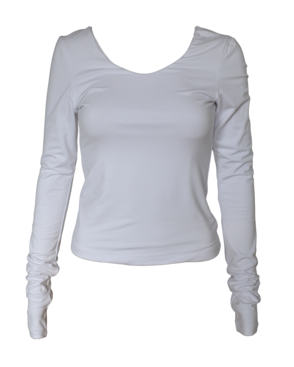 Rückenfreies doppellagiges Longsleeve