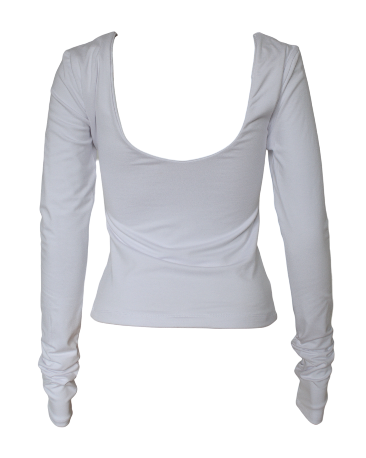 Rückenfreies doppellagiges Longsleeve