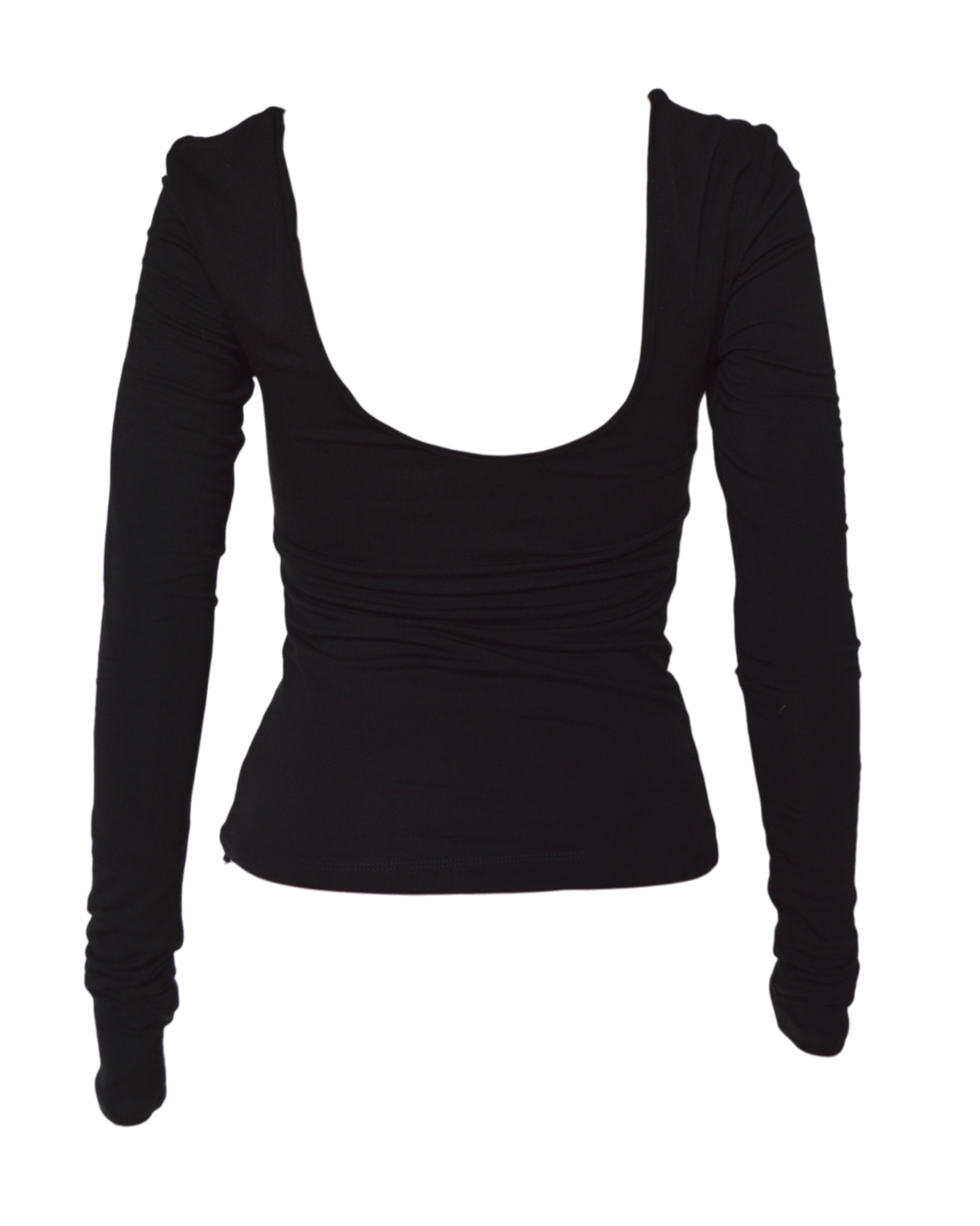 Rückenfreies doppellagiges Longsleeve