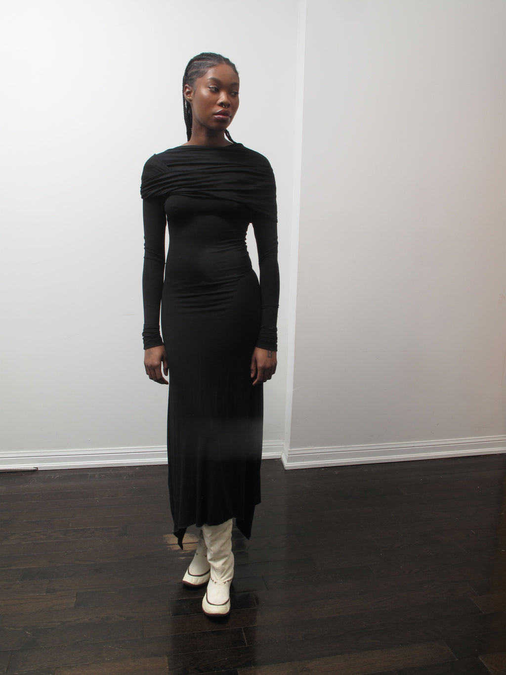 gladiatrix longsleeve maxi dress