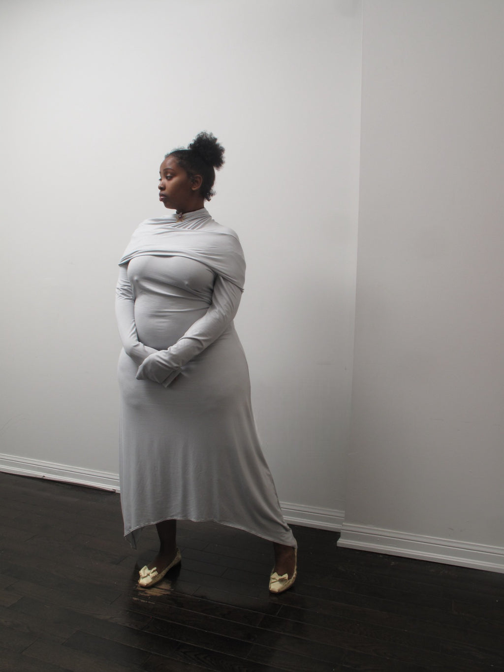 gladiatrix longsleeve maxi dress
