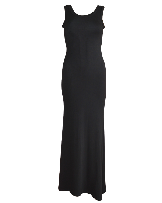 Flora Backless Maxi Dress in Black