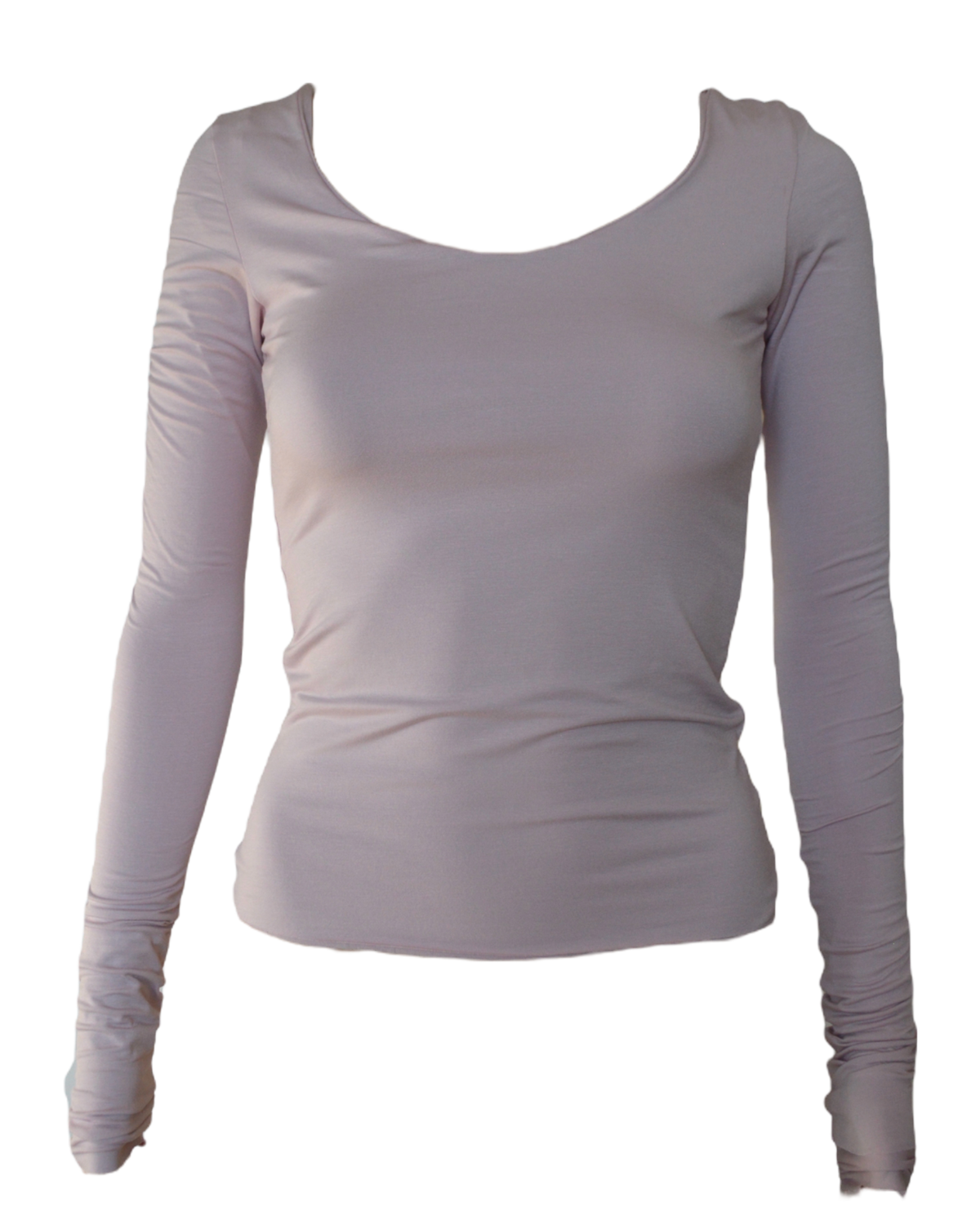 Rückenfreies doppellagiges Longsleeve