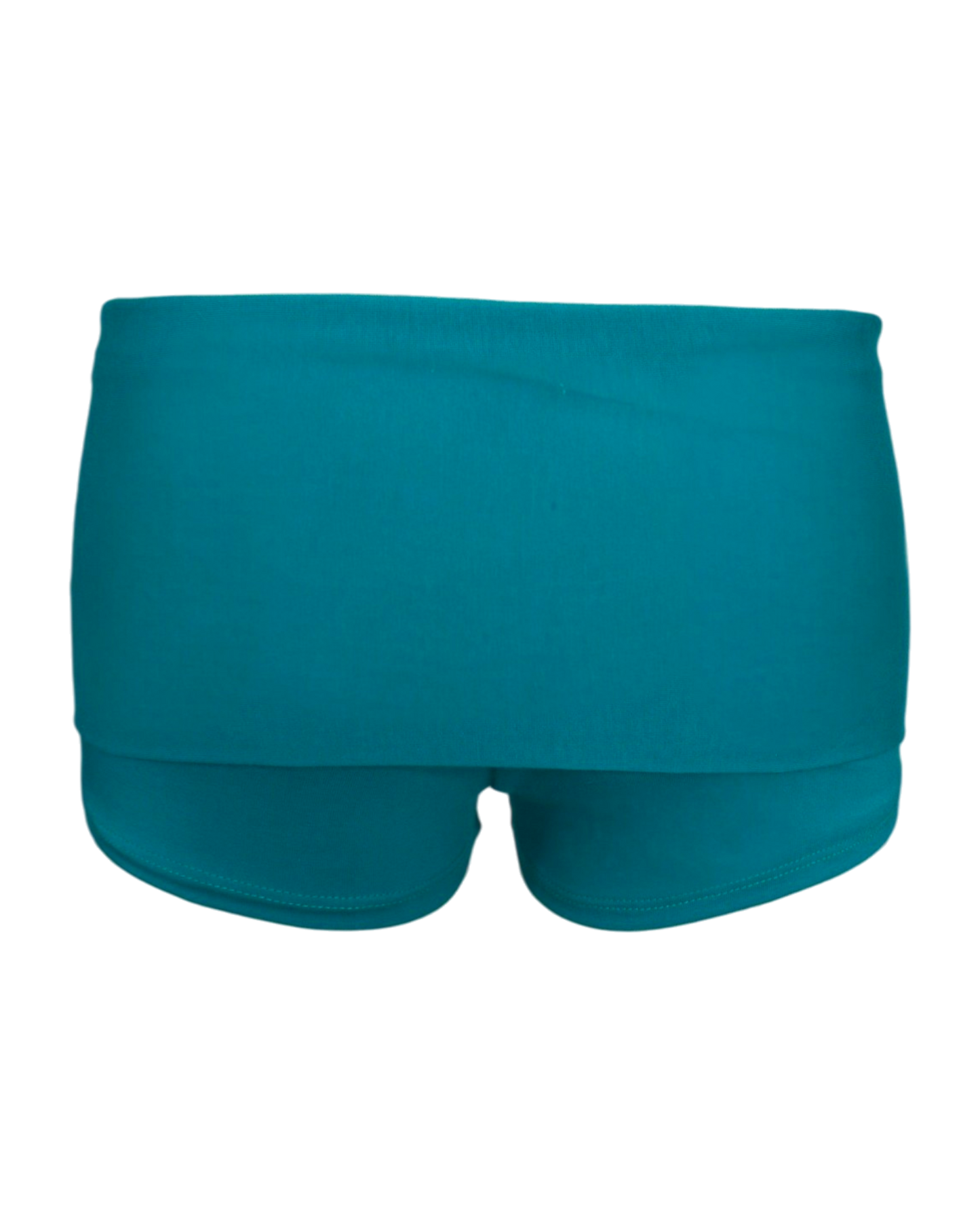 foldover mini shorts / teal