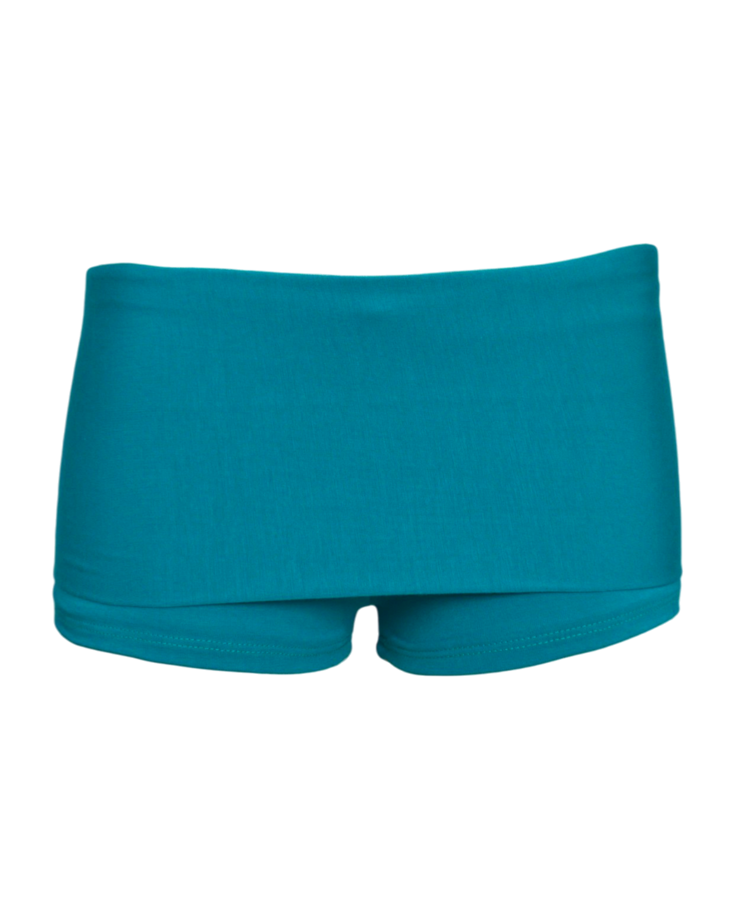 foldover mini shorts / teal