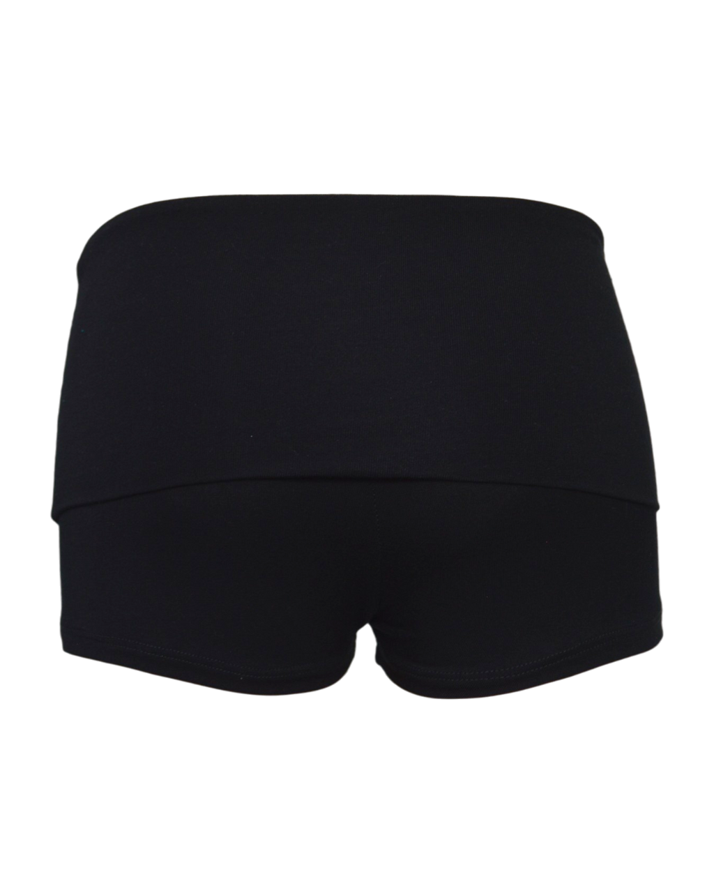 foldover mini shorts / black