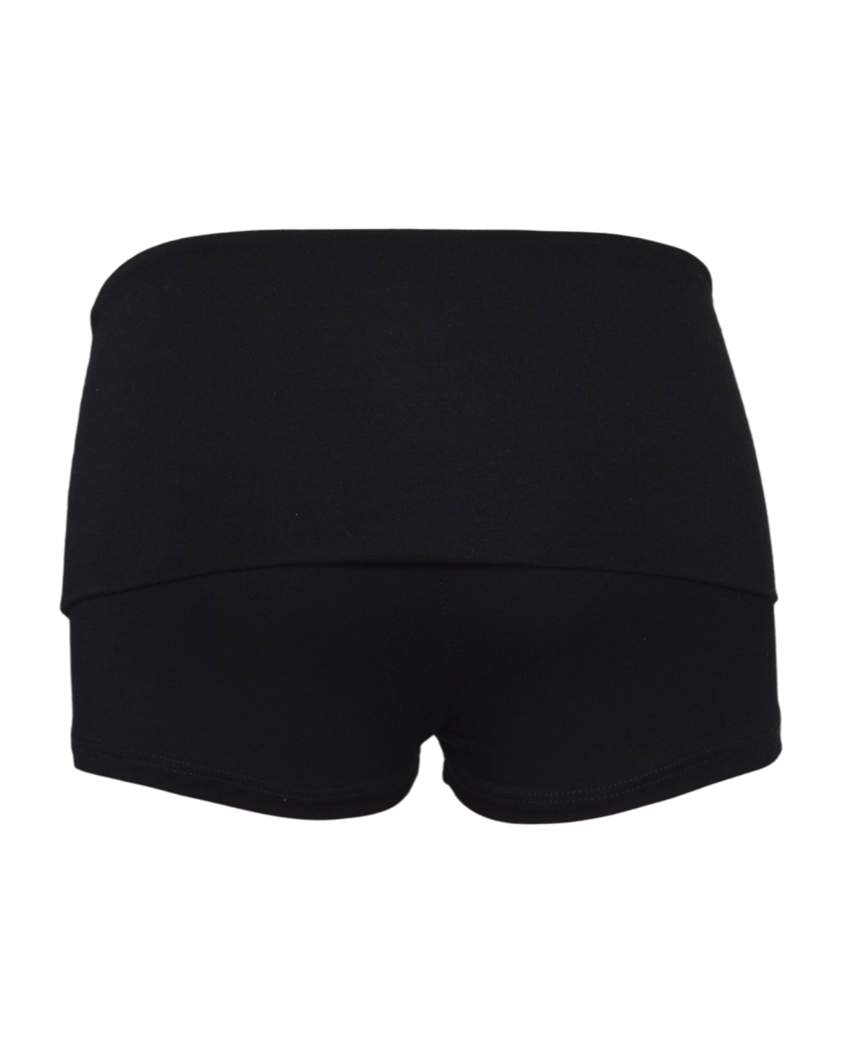 foldover mini shorts / black