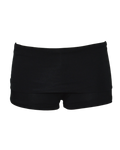 foldover mini shorts / black