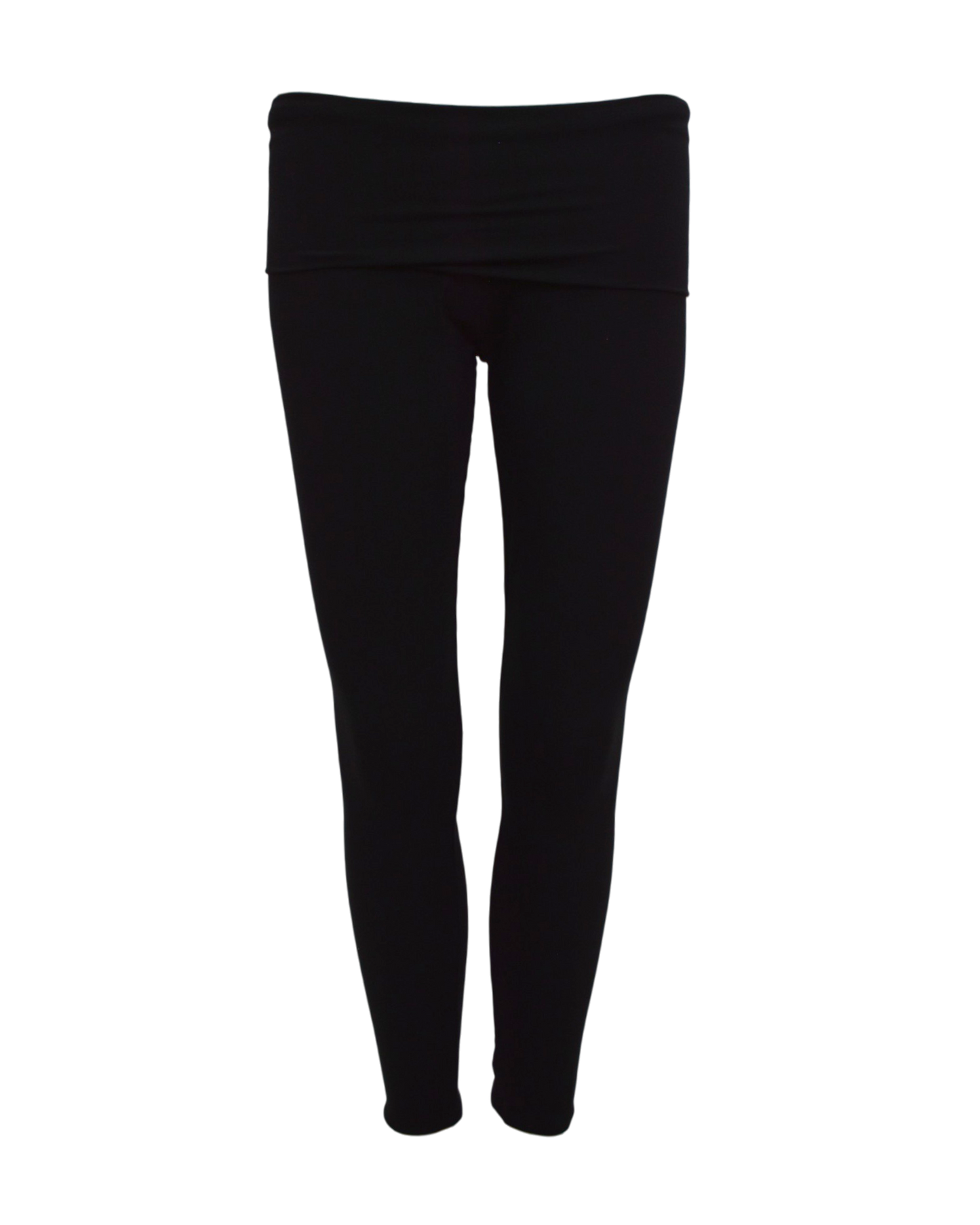 foldover leggings / black