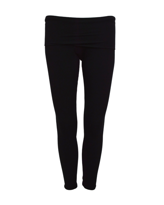 foldover leggings / black