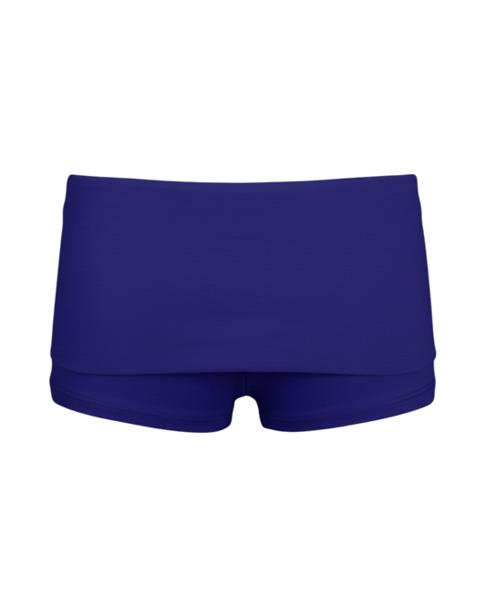 foldover mini shorts / blueberry