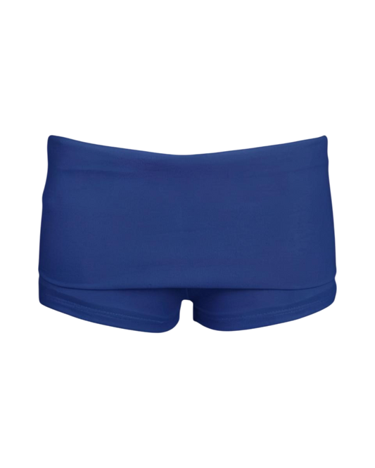 foldover mini shorts / captain blue