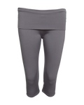 foldover capri legging / charcoal grey