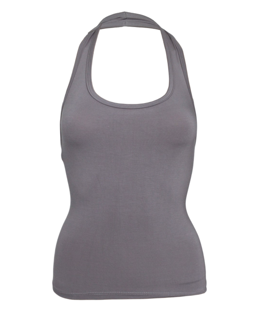 babe halter / charcoal grey