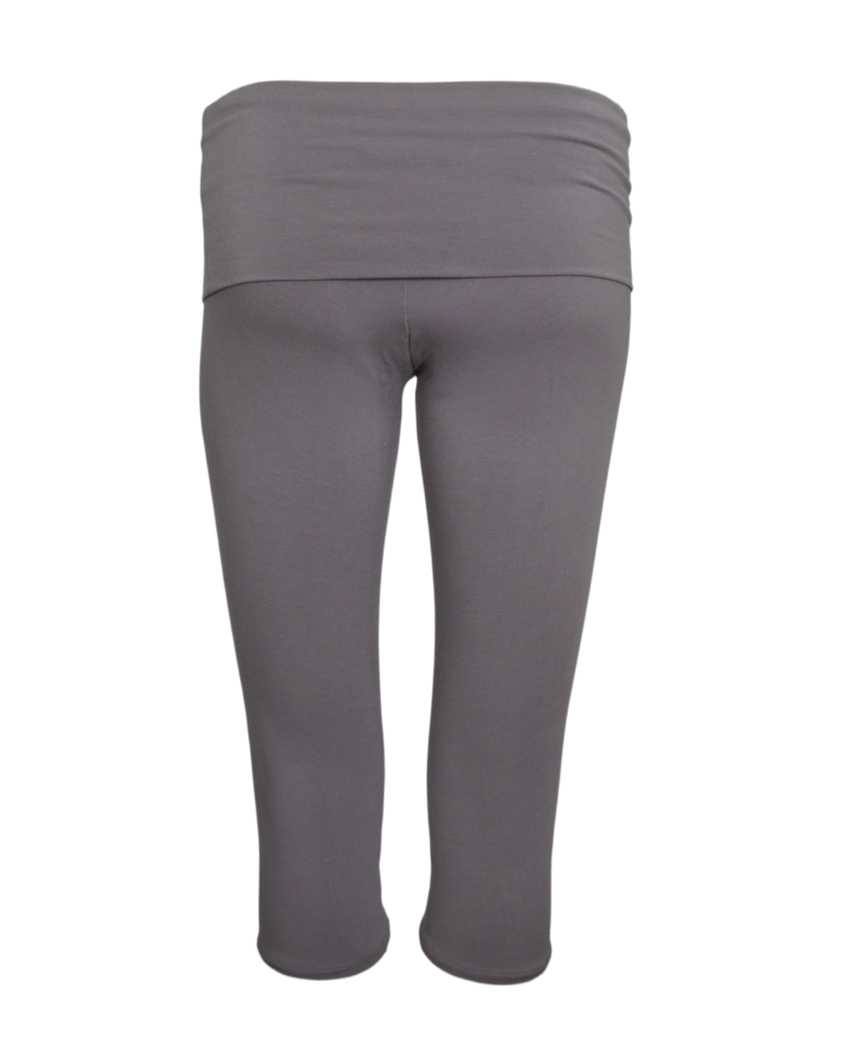 foldover capri legging / charcoal grey