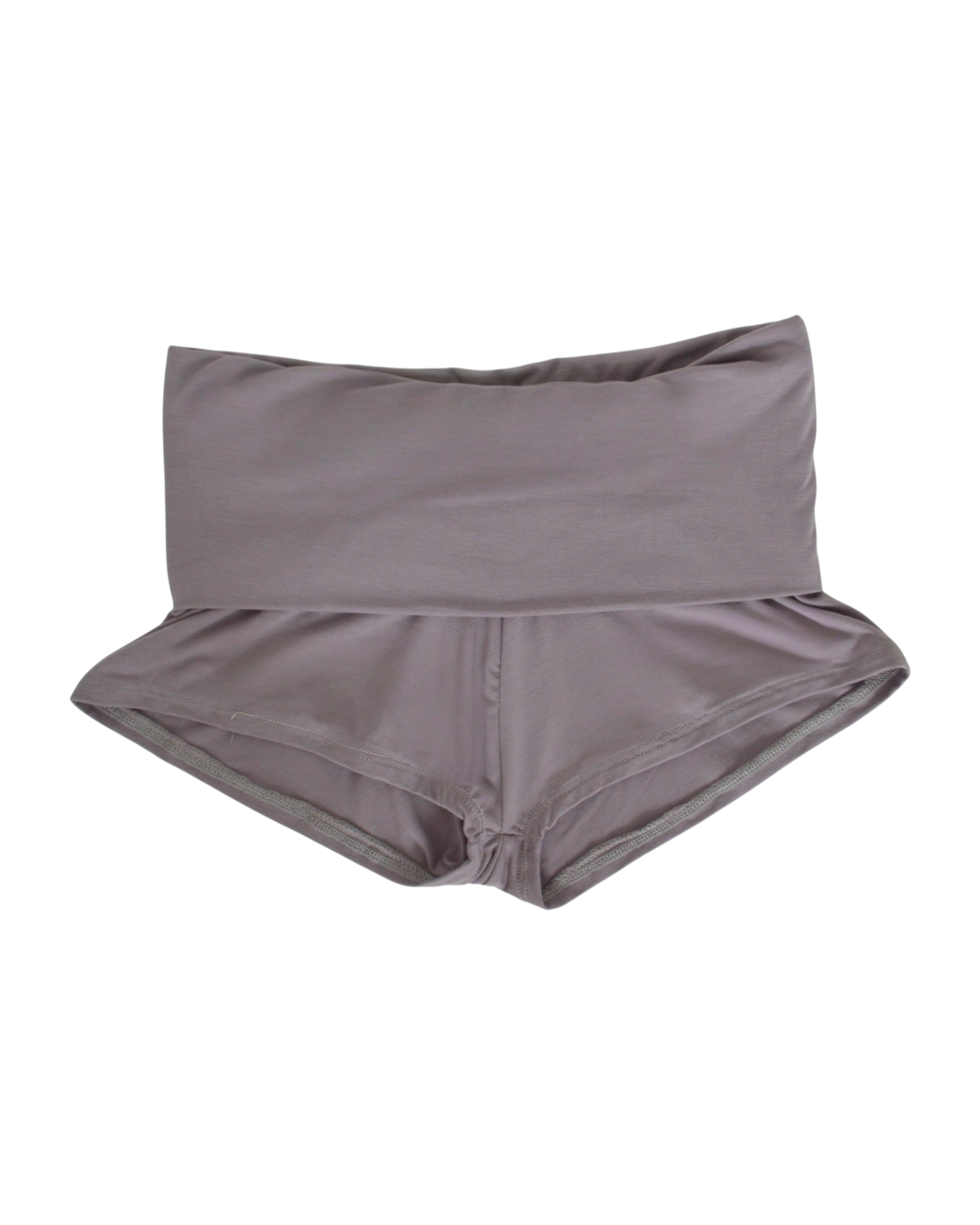foldover mini shorts / charcoal grey