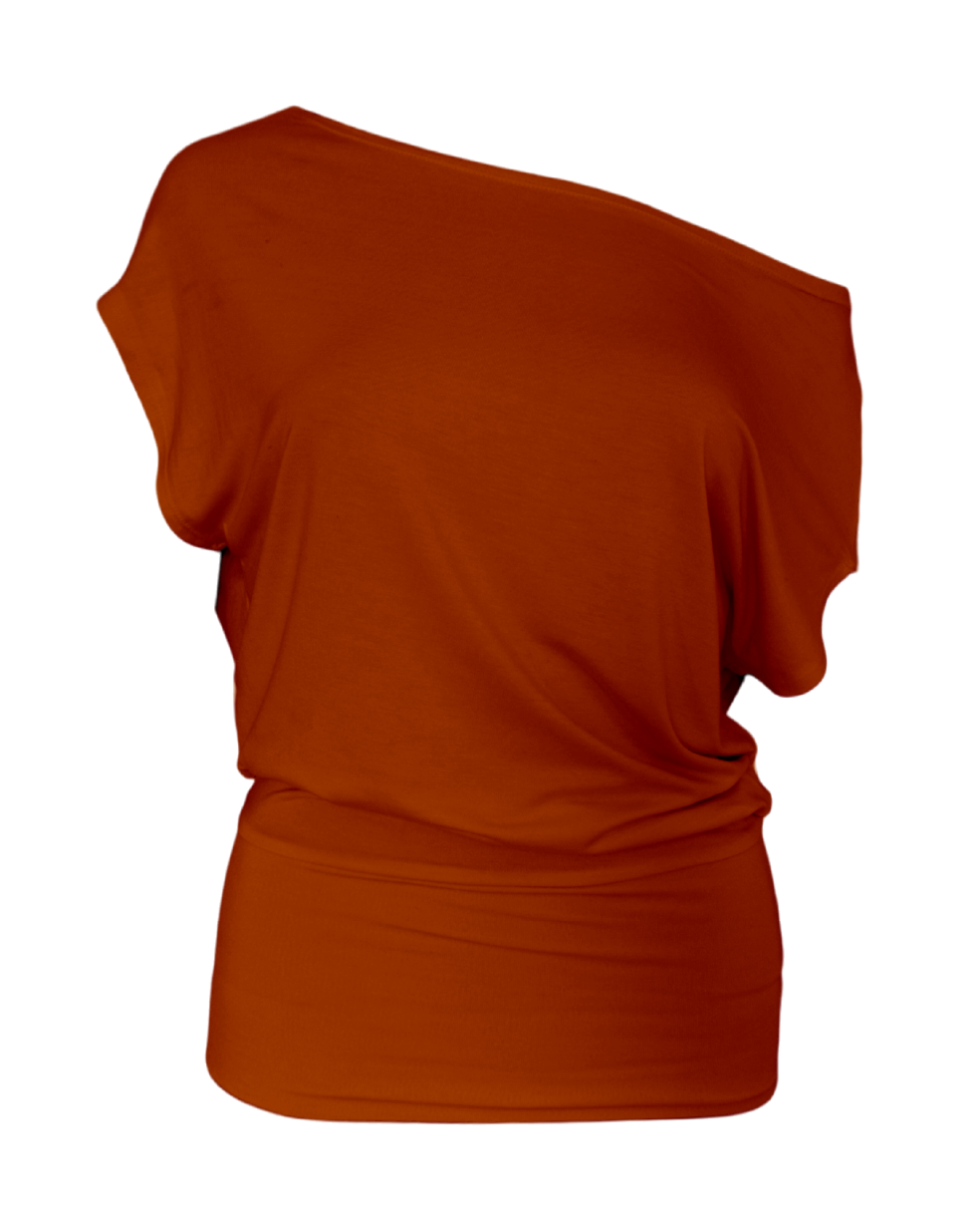 slouchy top / copper red