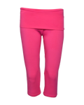 foldover capri legging / fuschia