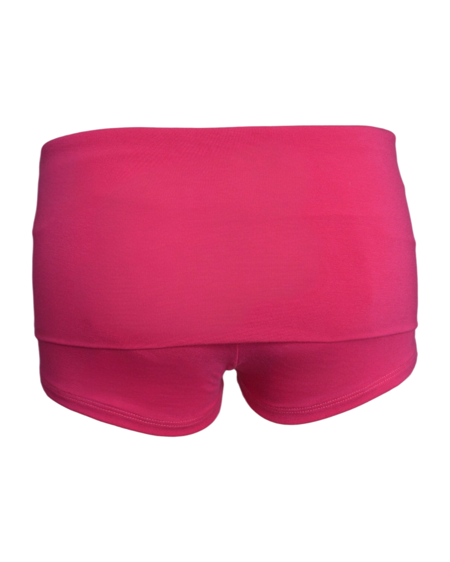 foldover mini shorts / fuschia