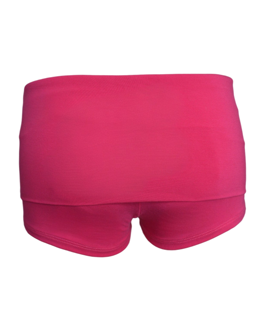 foldover mini shorts / fuschia