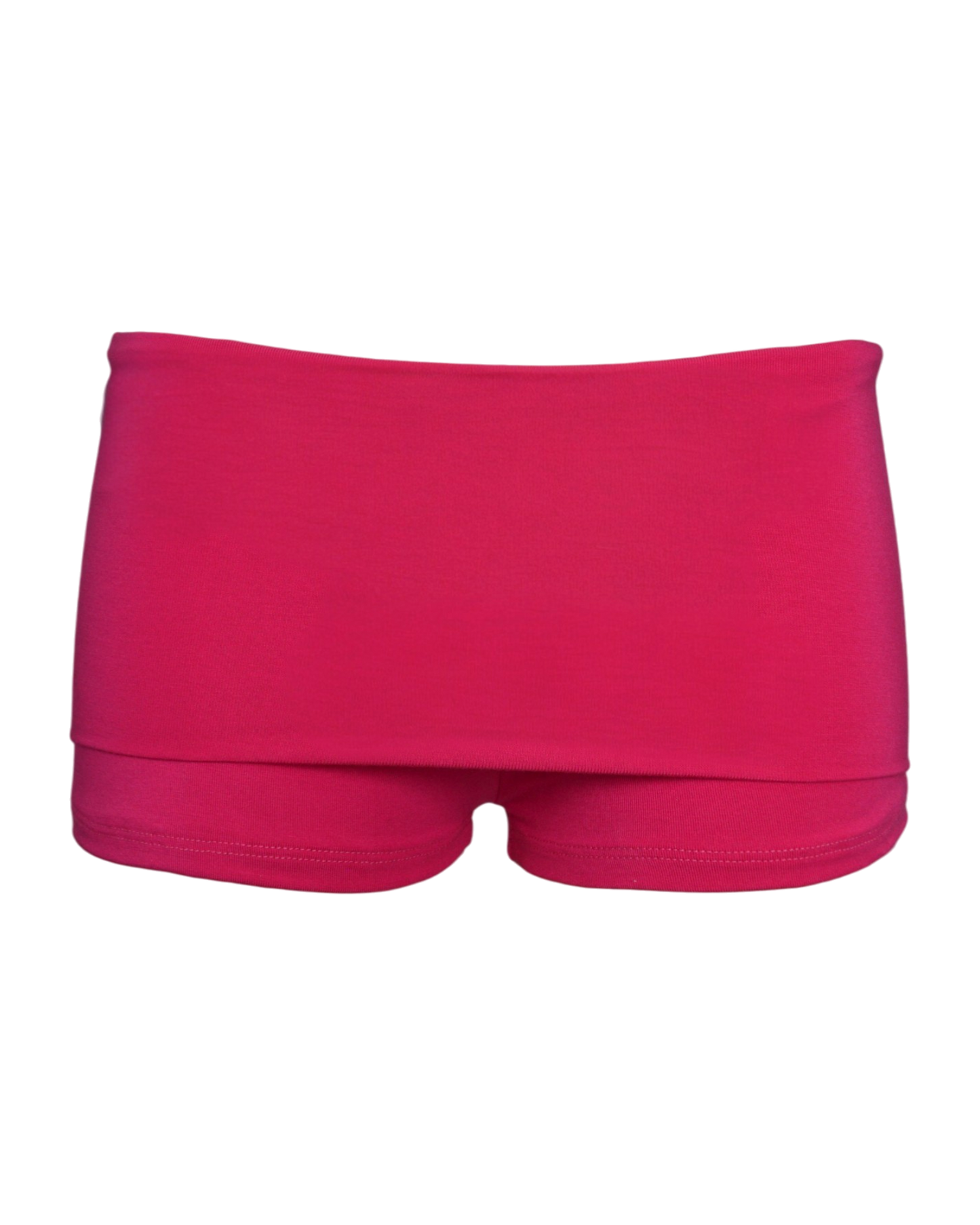 foldover mini shorts / fuschia
