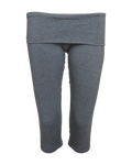 foldover capri legging / heather grey