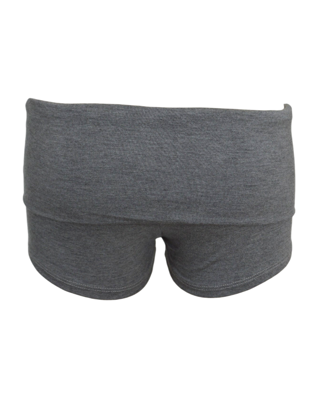 foldover mini shorts / heather grey