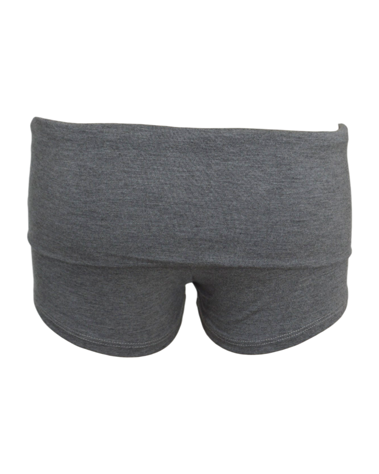 foldover mini shorts / heather grey