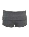 foldover mini shorts / heather grey