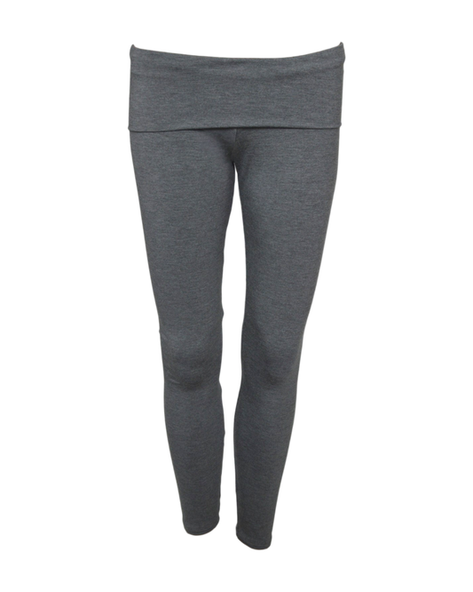 foldover leggings / heather grey