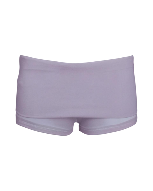 foldover mini shorts / lilac
