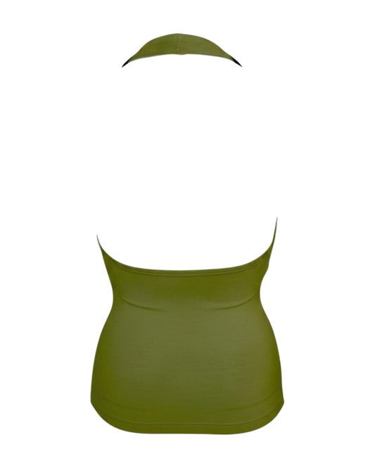 babe halter / moss green