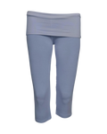 foldover capri legging / pale blue