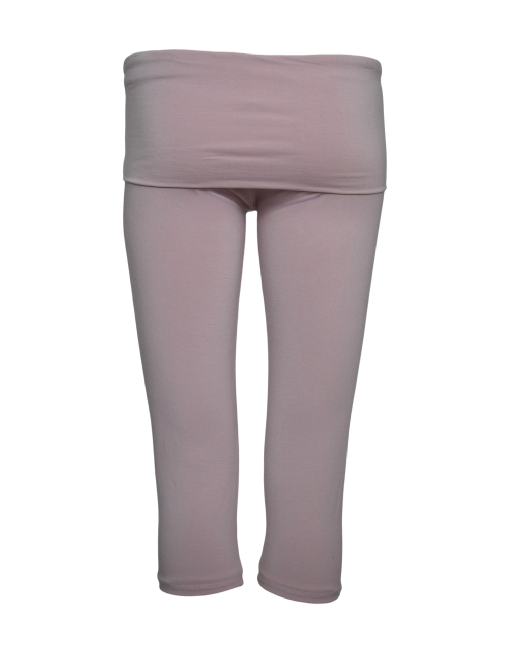foldover capri legging / blush pink